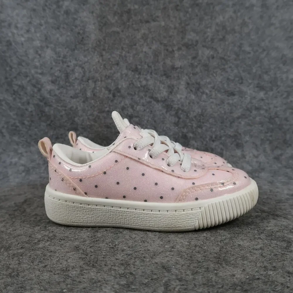 Carter Shoes Baby Girl 6 Sneakers Slip On Galaxy Pink Polka Dot Casual Trainer